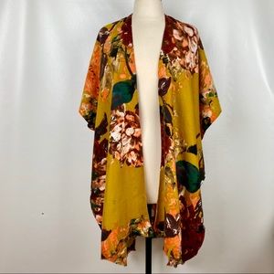 Janice Apparel Kimono Floral Cover Up One Size NWT